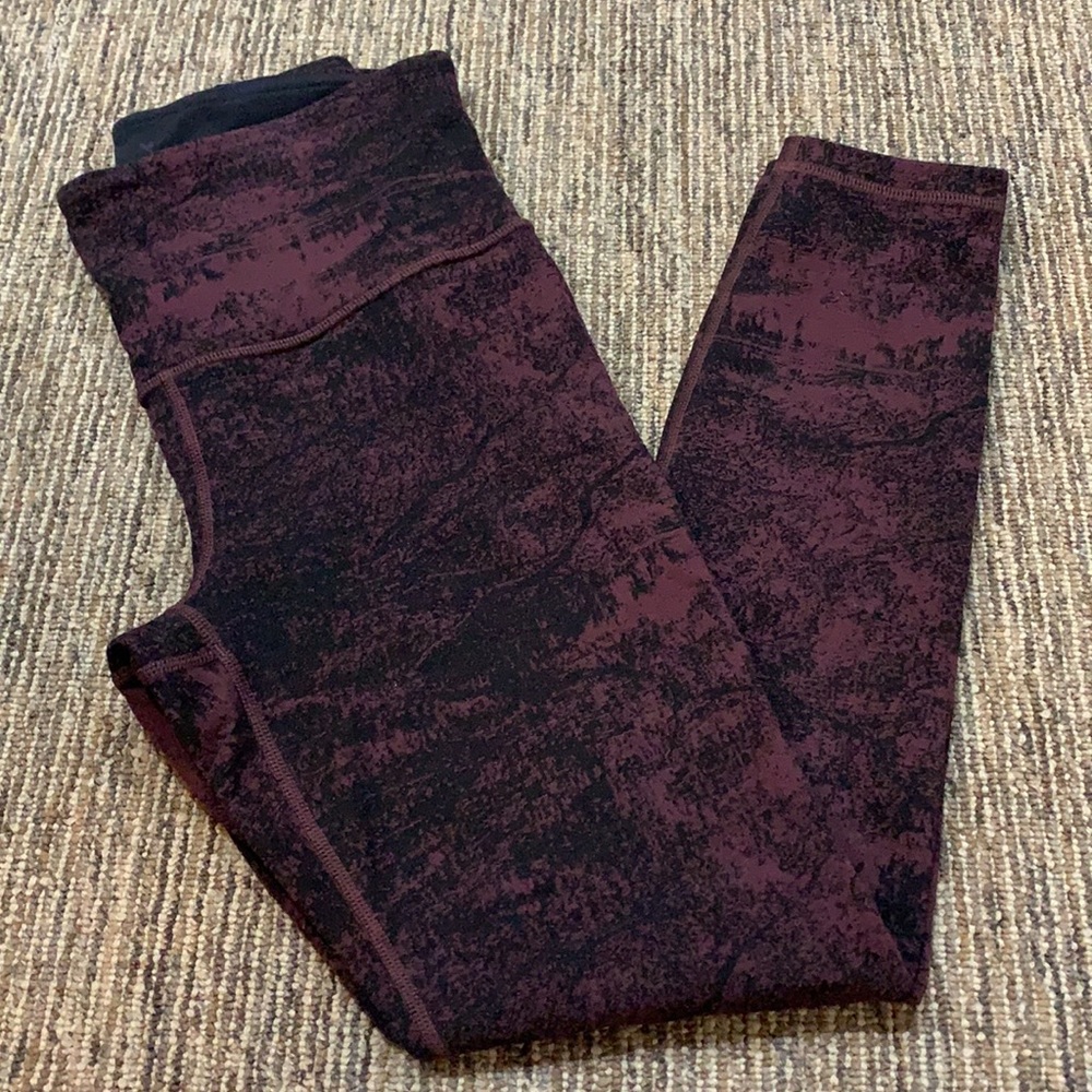 Athleta Red and Black Leggings - Picture 2 of 12